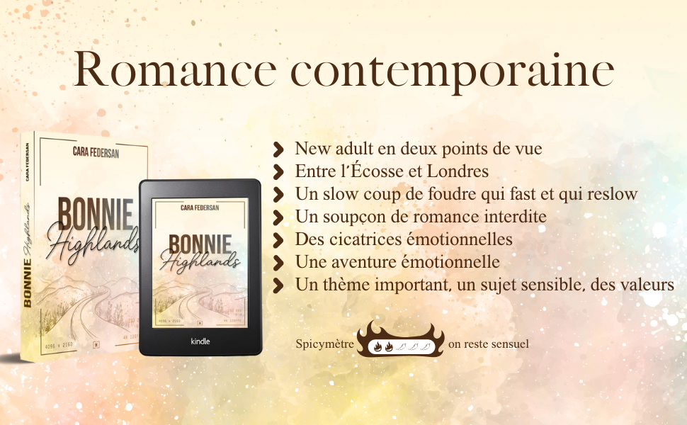 Bonnie Highlands romance contemporaine new adult entre l'Écosse et Londres